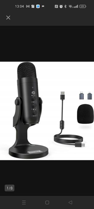 Profesjonalny mikrofon ZEALSOUND K66 USB PLUG&PLAY do pracy grania