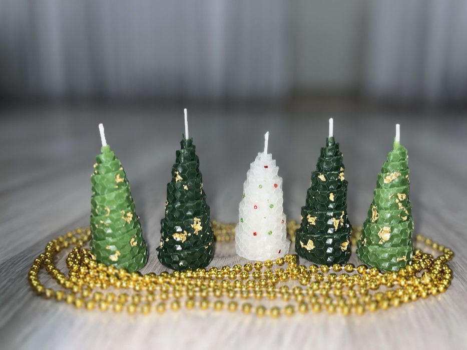 Свічки з вощини ручної роботи