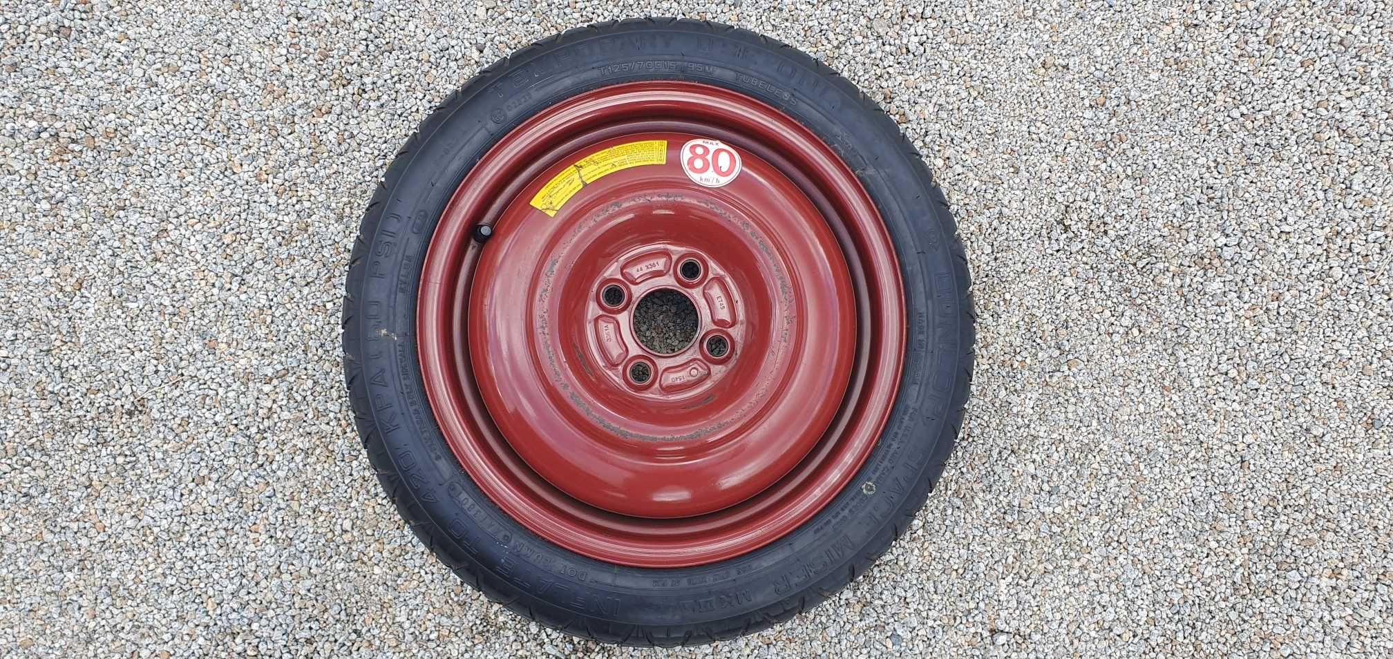 Koło Dojazdowe - HONDA 4x100 , et-45 , ot-54,1  DUNLOP - R15/125/70