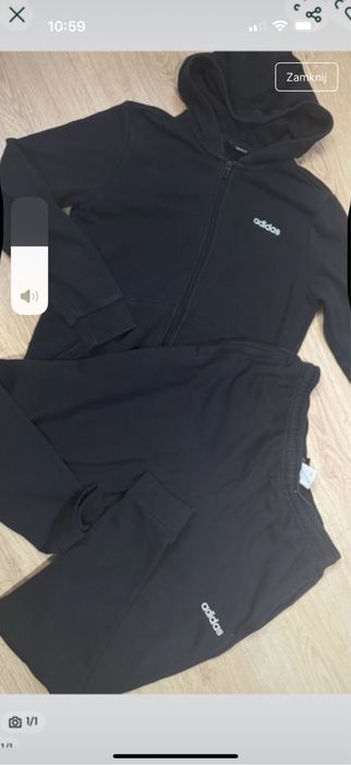 Dres meski dla chlopaka meski Adidas bluza spodnie dresowe L