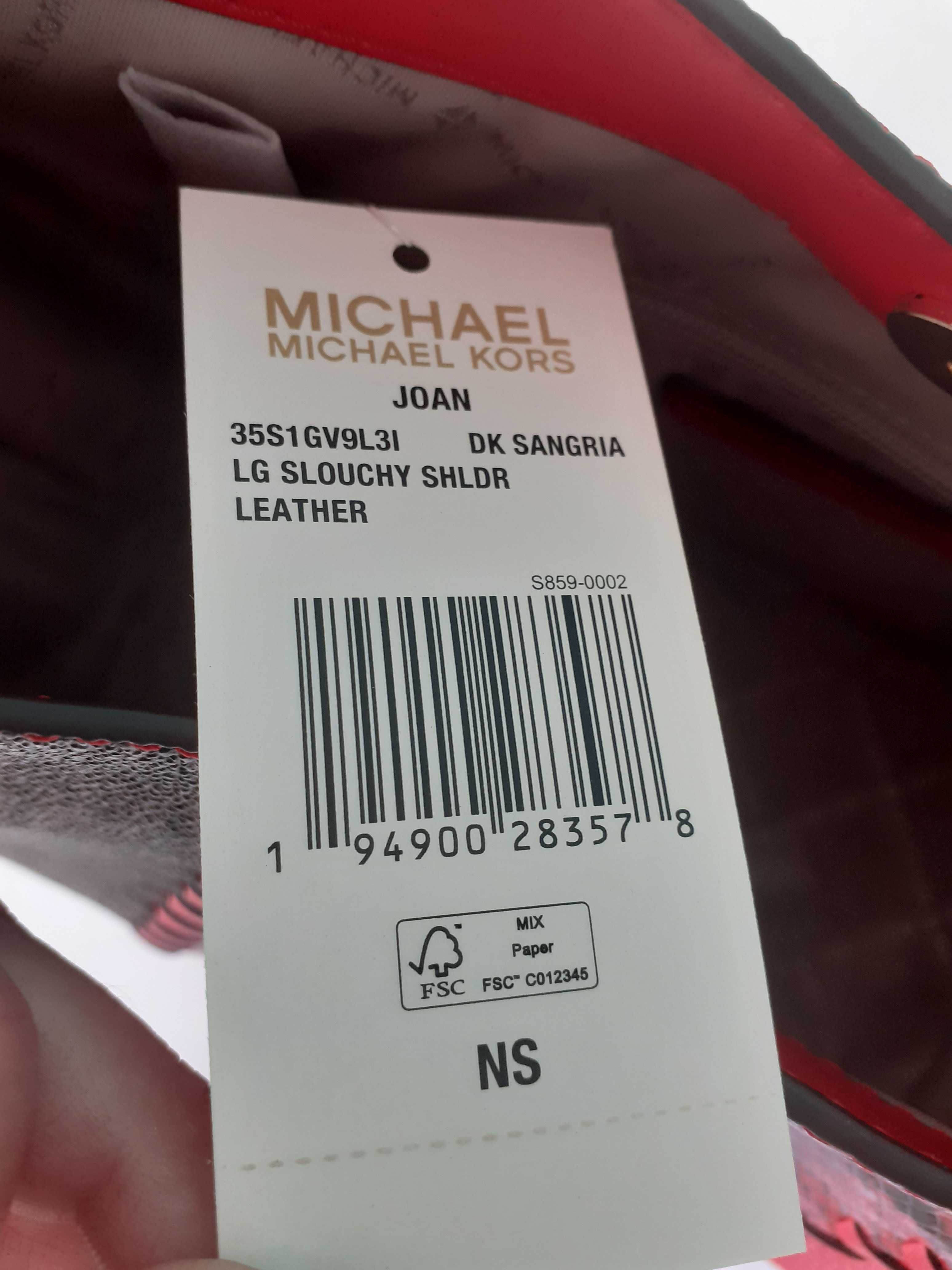 Torebka Michael Kors Joan skóra oryginał monogram nowa z metką