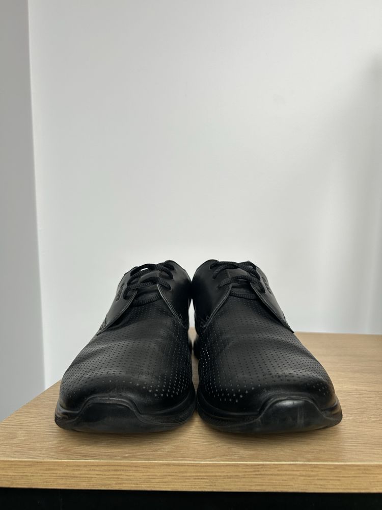 Półbuty Ecco Irving skórzane męskie buty czarne rozmiar 43