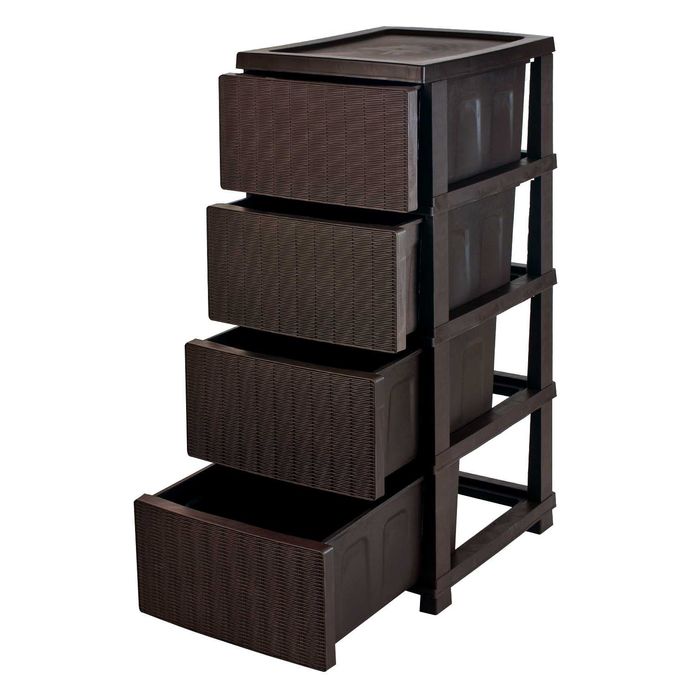 Комод пластиковый, органайзер, плетеный, ротанг для спальни для ванной