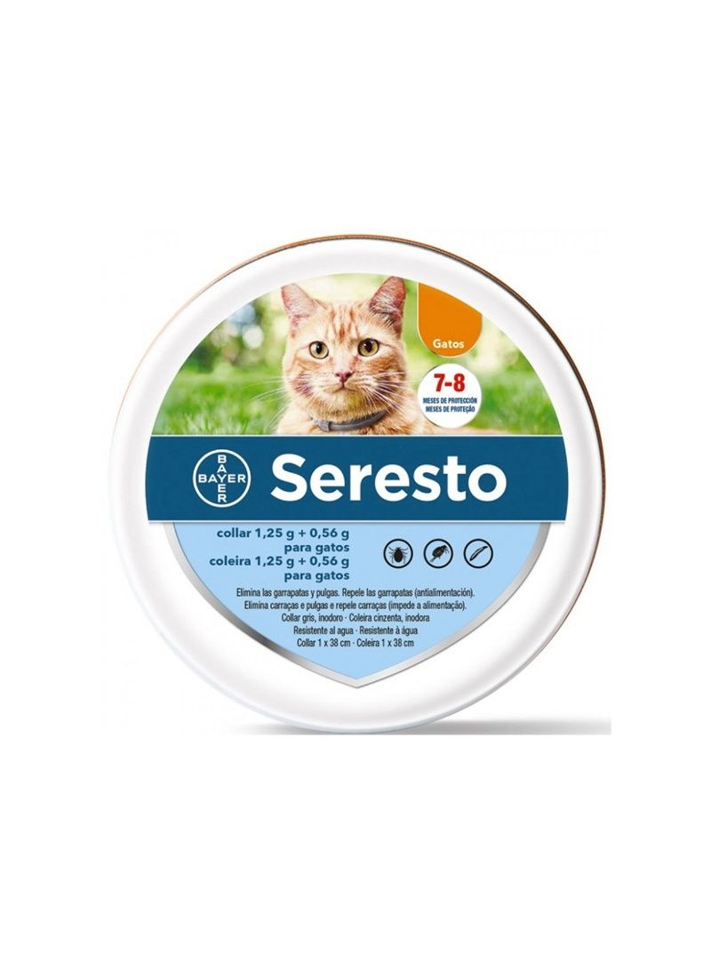Coleira seresto gato proteção contra pulga caraças