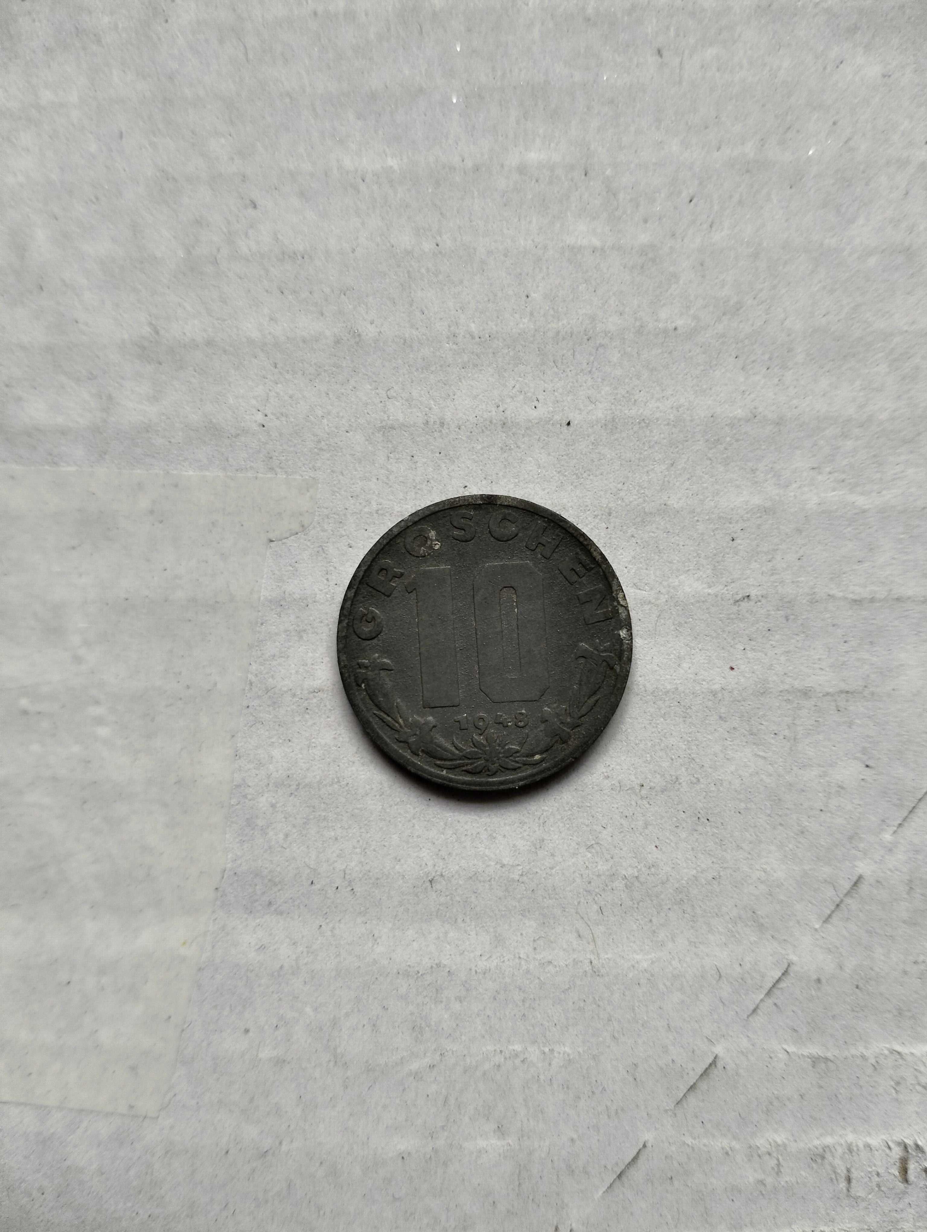 Moneta, Austria, 10 GROSCHEN/groszy, 1948