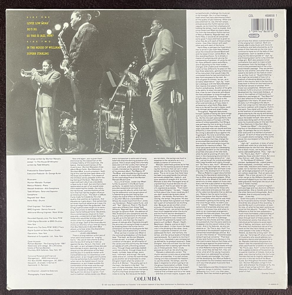 Wynton Marsalis Levee Low Moan winyl mint