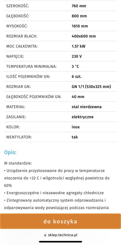 Używana DM-S-95206 Schładzarka szokowa 6xGN1/1