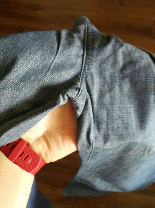 Жіночі стильні сірі штани Женские брюки из тонкой джинсовой ткани модн