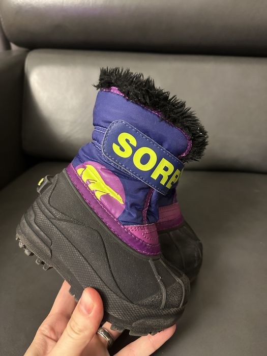 Теплые зимние детские сапоги sorel 23 размера