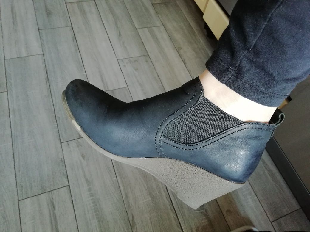 Botki damskie czarne rozmiar 38