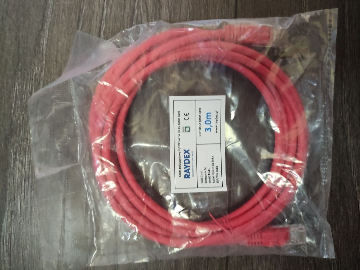 Przewody RJ-45 UTP cat. 5e, 3m, 12 sztuk