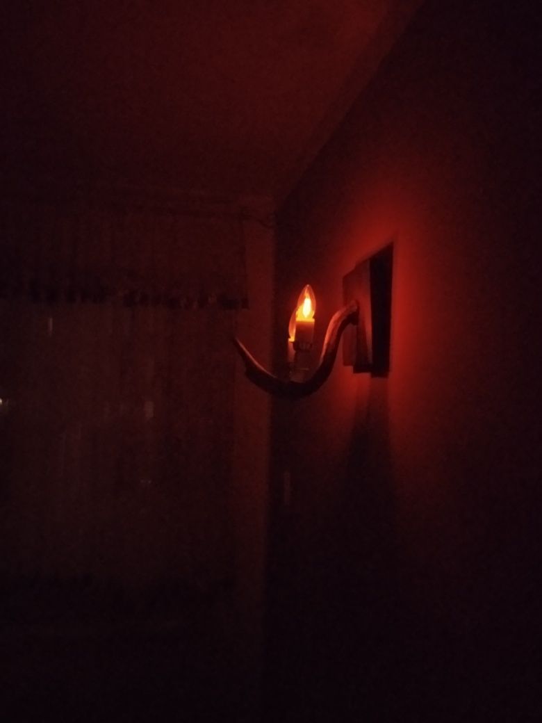 Lampka z rogu poroża niespotykana kinkiet rękodzieło