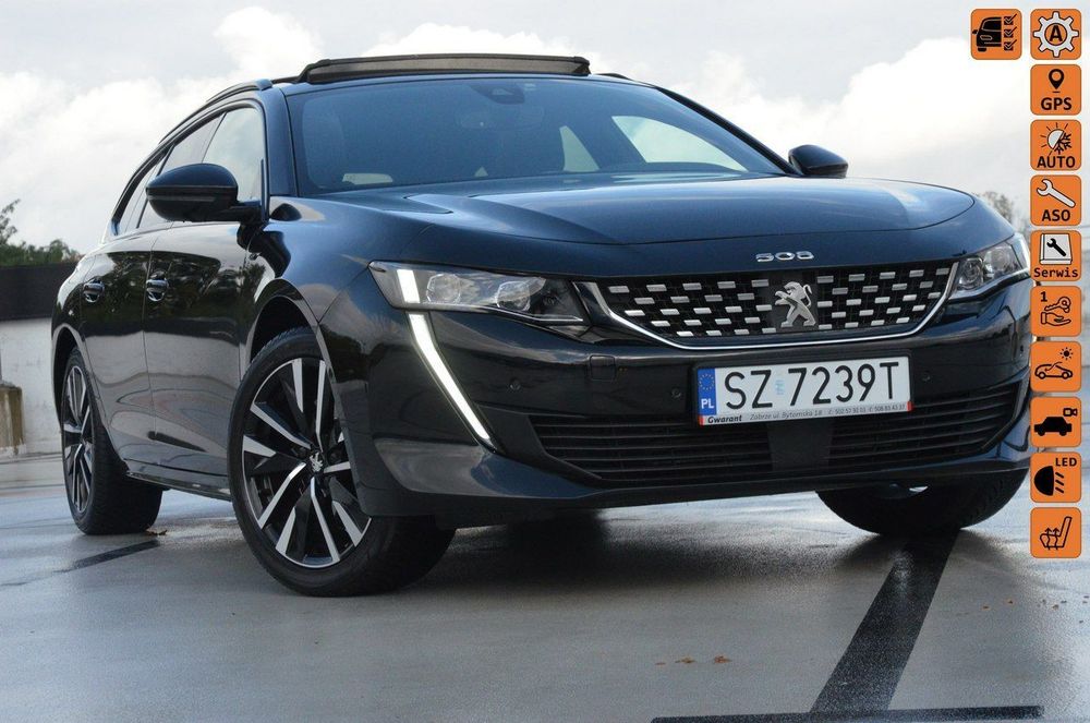 Peugeot 508 1.6T 224 KM aut. GT Line Panorama/Navi/Kamera/Skóra/Grzania/Masaże/Alu