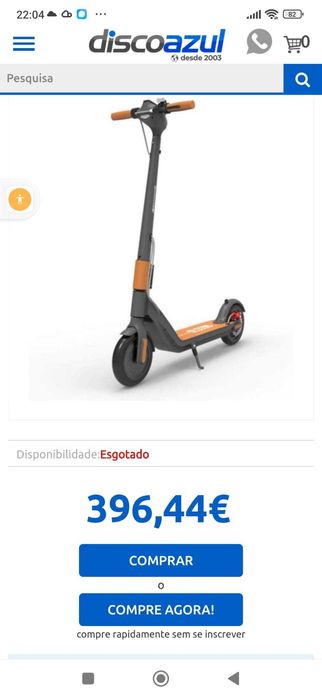 Trotinete elétrica Olsson Rino 8,5" com Manual e garantia