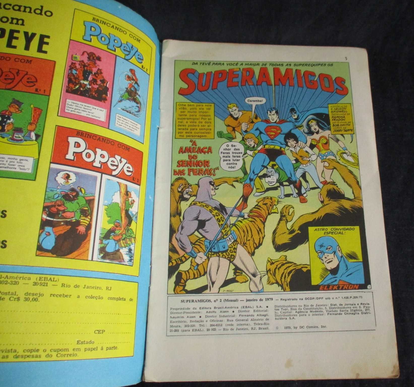 Livros BD Superamigos EBAL 1979 a 1981