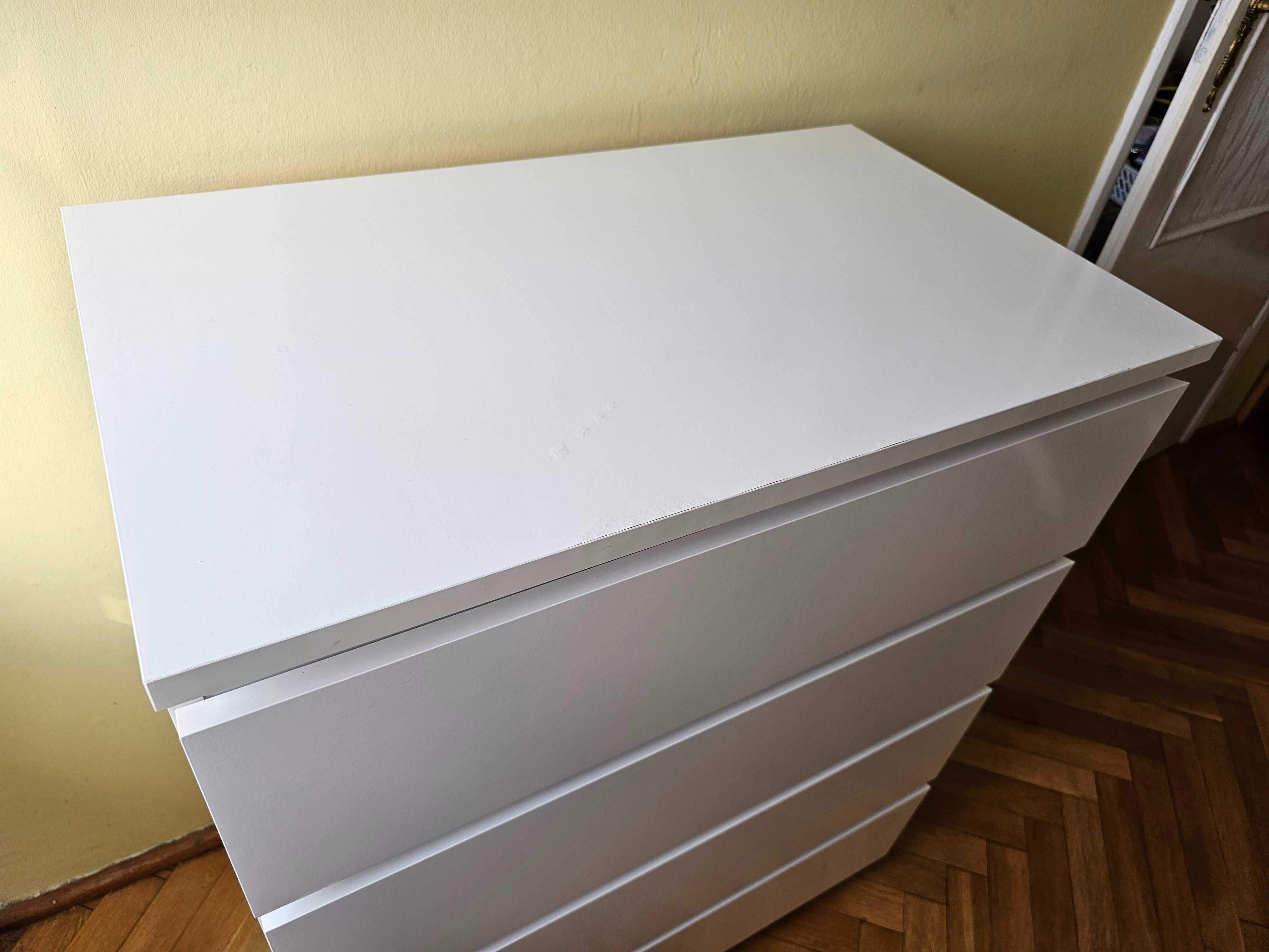 Komoda 4 szuflady, Ikea Malm – kolor biały.