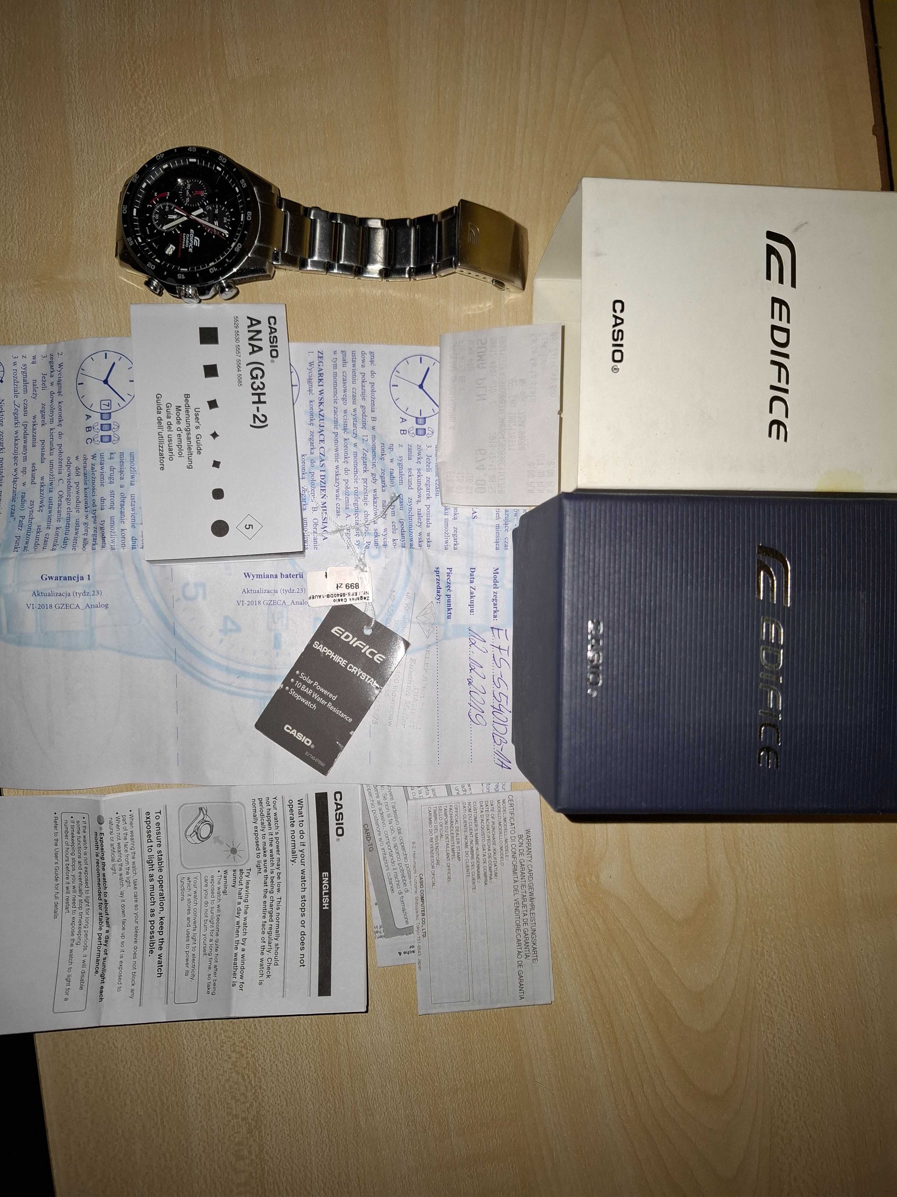 Zegarek Casio EDIFICE - solar