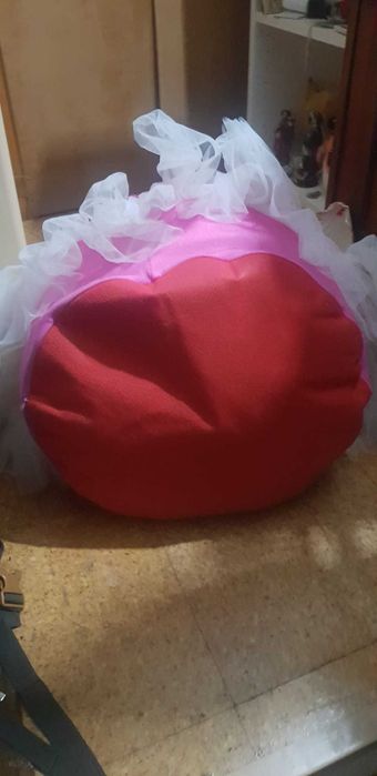 puf infantil cor de rosa