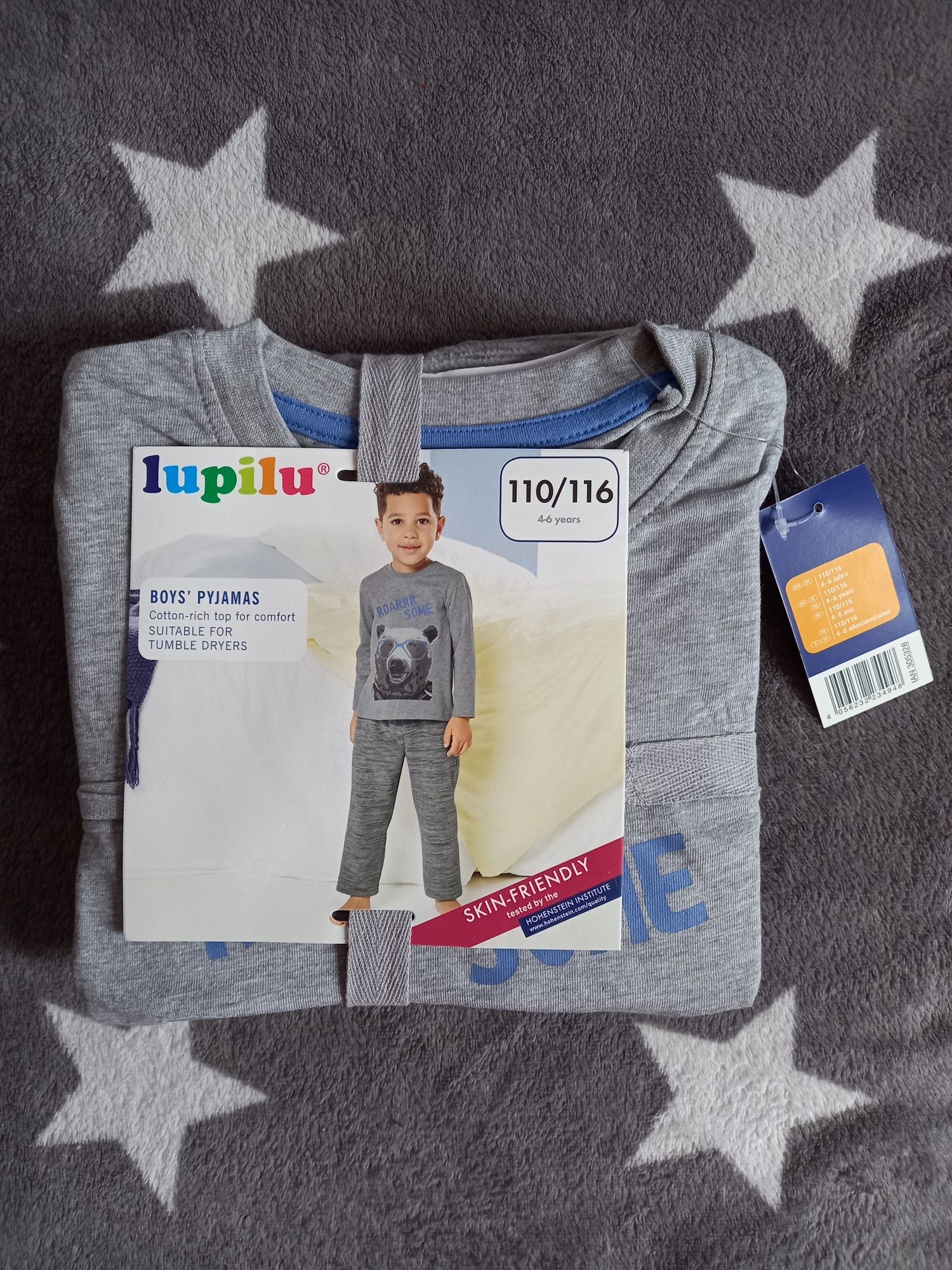 NOWA piżama piżamka lupilu lidl 110 116 miś misiu misiek polar