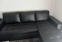 Sofa cama em pele com 2.50 m2 maus puff