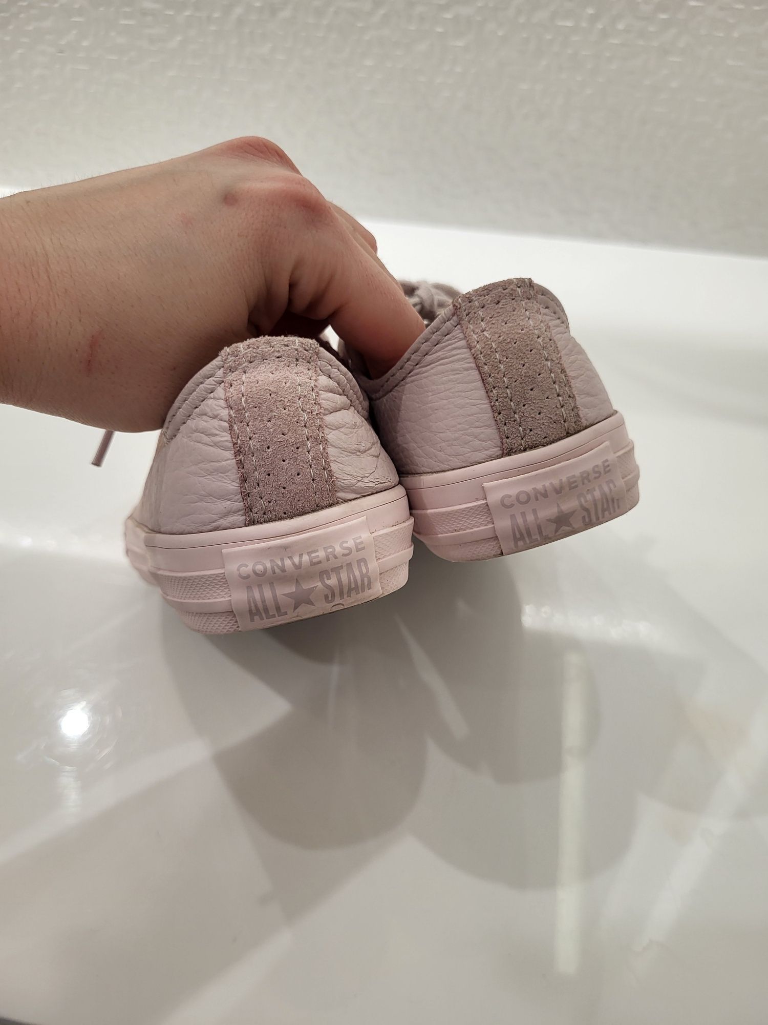 Buty Converse 31,5 skóra naturalna różowe róż trampki sneakersy