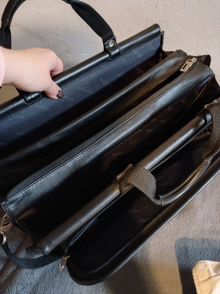 Большая мужская сумка U.A.Luggage,натуральная кожа
