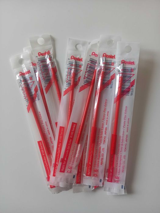 Nowy wkład Pentel KF6-B czerwony
