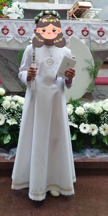 Alba Komunijna + torebka+wianek