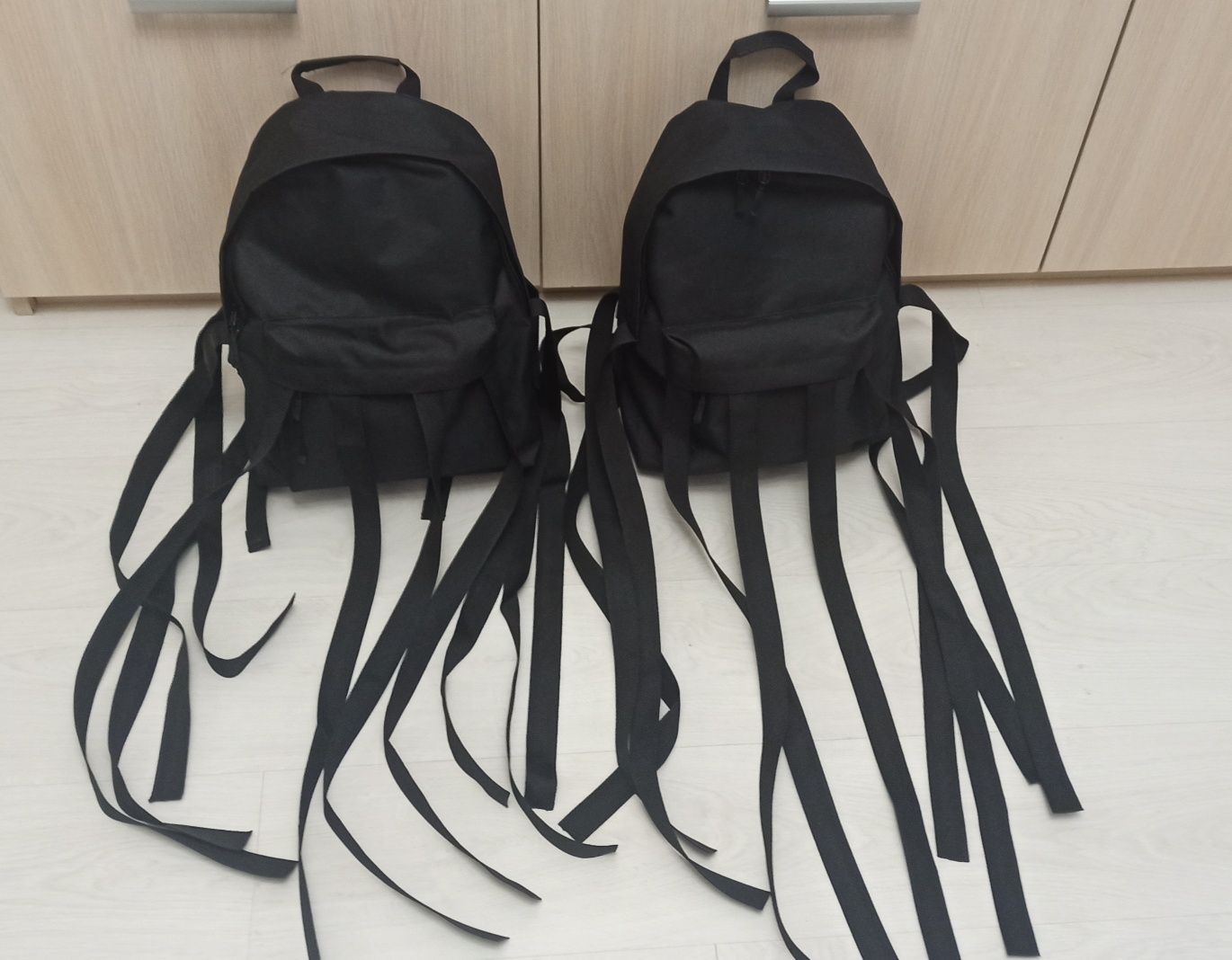 Рюкзак с лентами ghost backpack дед инсайд/zxcursed ранець з стрічками