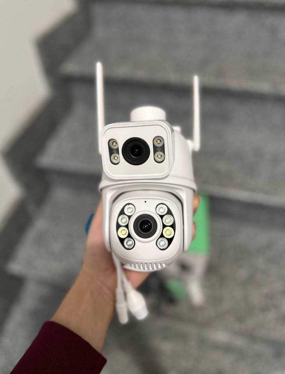 Вулична Вайфай камера відеонагляду iCsee 8MP відеокамера для дому WiFi