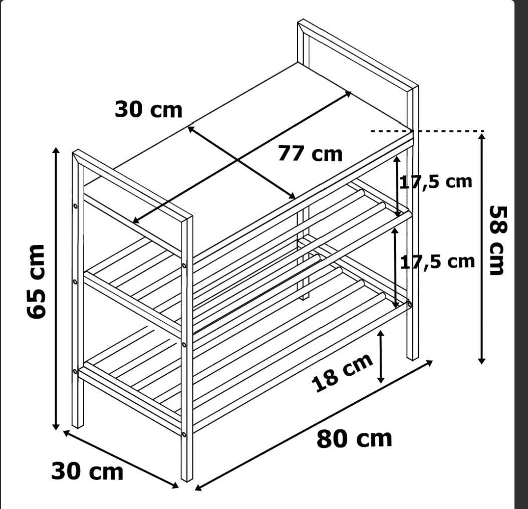 Szafka na buty Gockowiak dąb postarzany 80x30x65 cm Piaseczno nowa