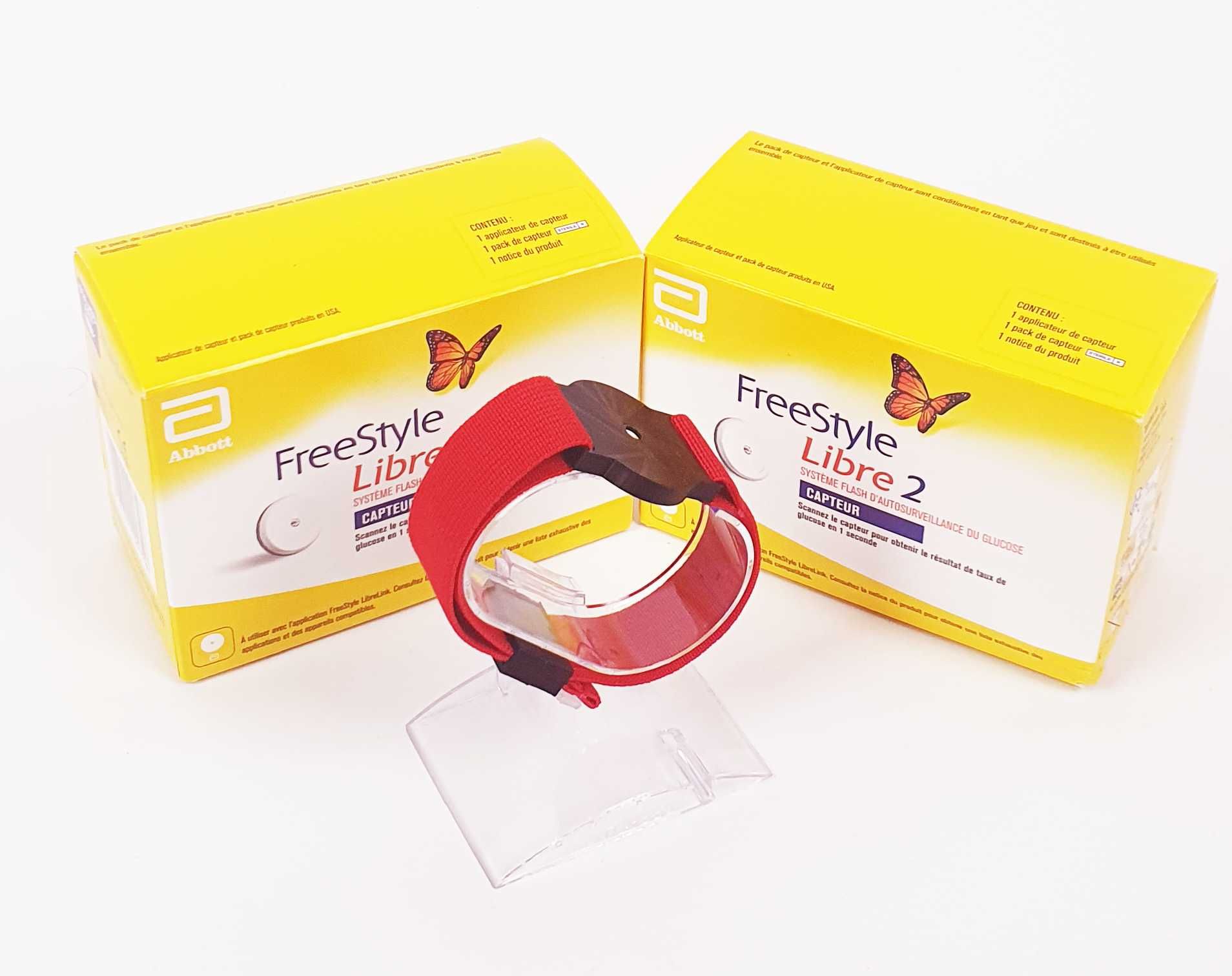 Opaska ochronna na sensor FreeStyle Libre 2 CZERWONA
