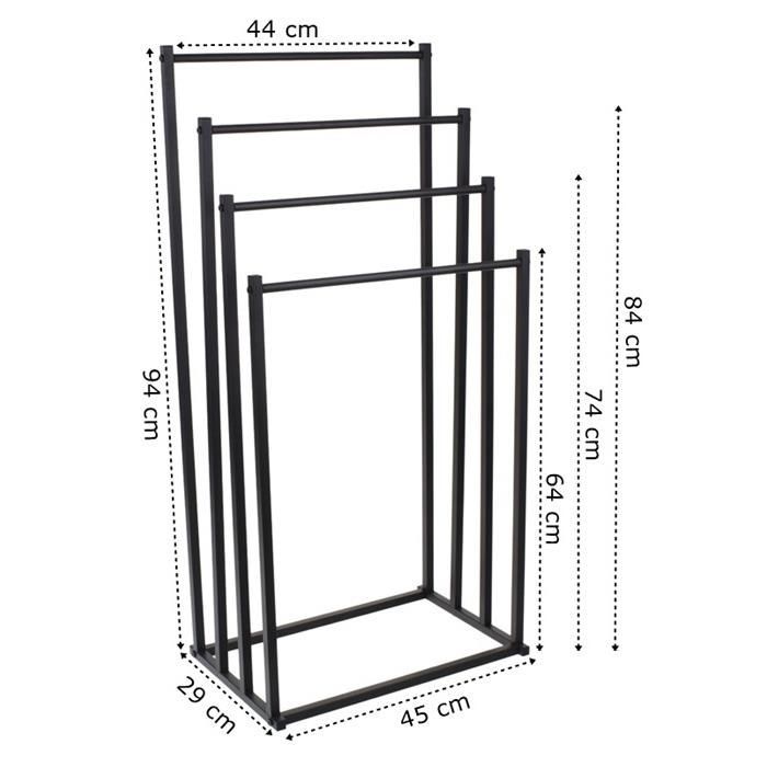 Stojak na Ręczniki Wieszak Łazienkowy Metalowy Stojący Industrialny