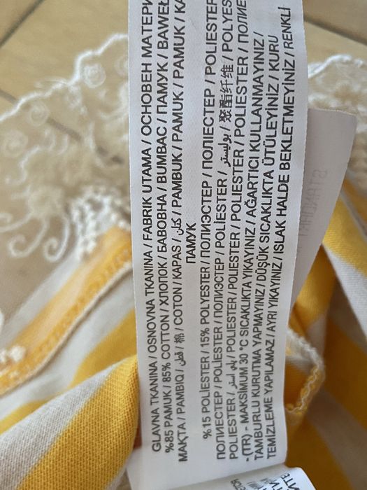 Lc waikiki 156 160 cm biała bluzka żółta biała nowa długi rękaw