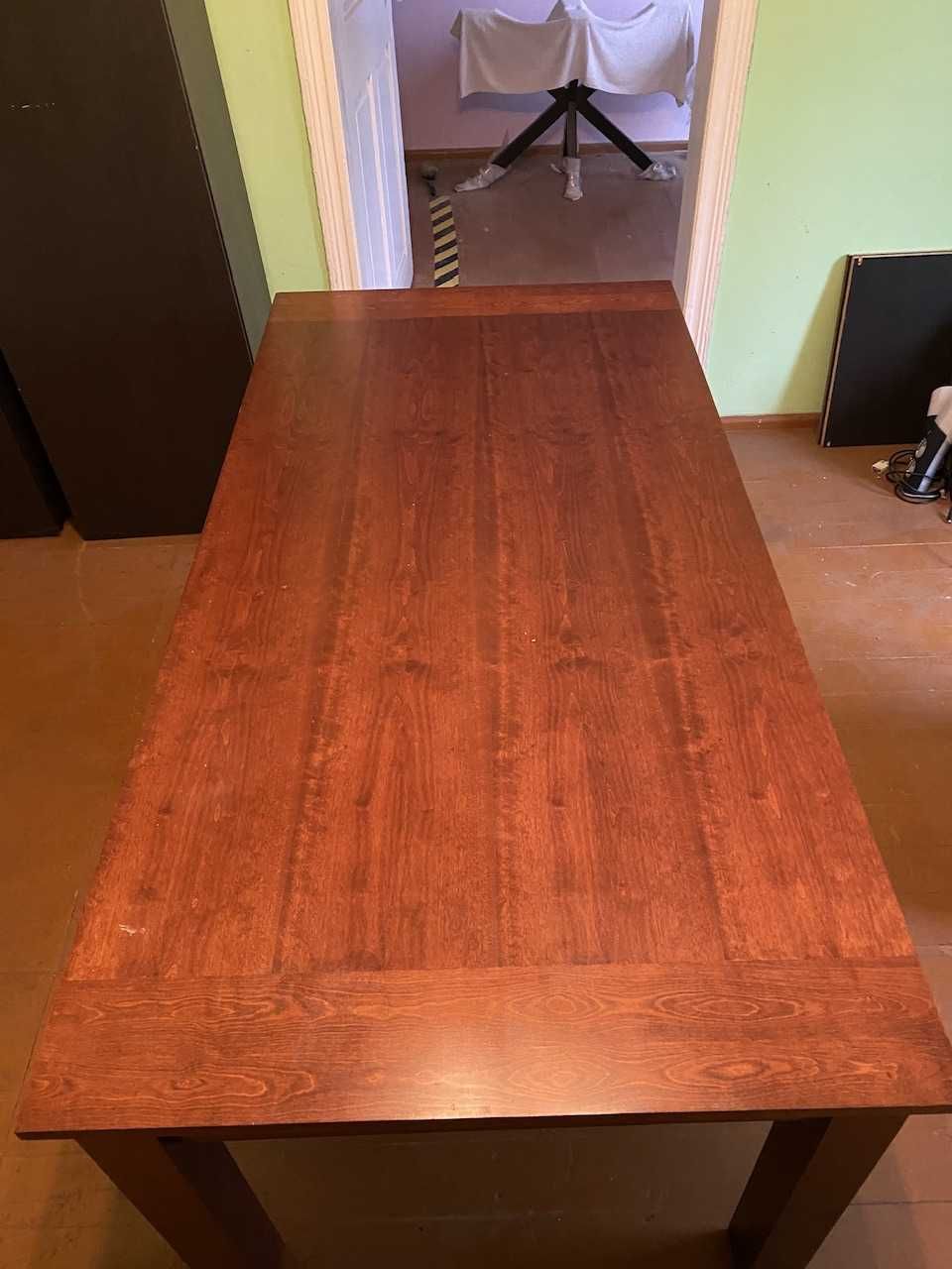 Stół drewno 180 x 90 cm + 6 krzeseł. Komplet do domu i gabinetu