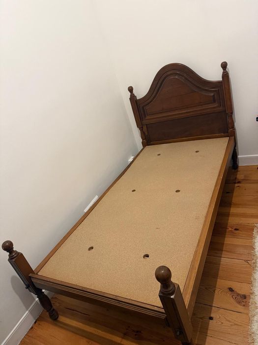 Bed with mattress