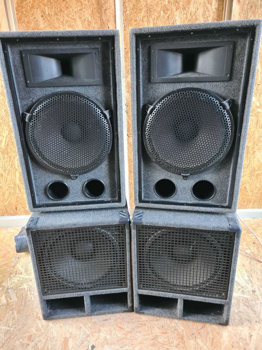 Kolumny estradowe, końcówki mocy,zwrotnica aktywna,statywy,