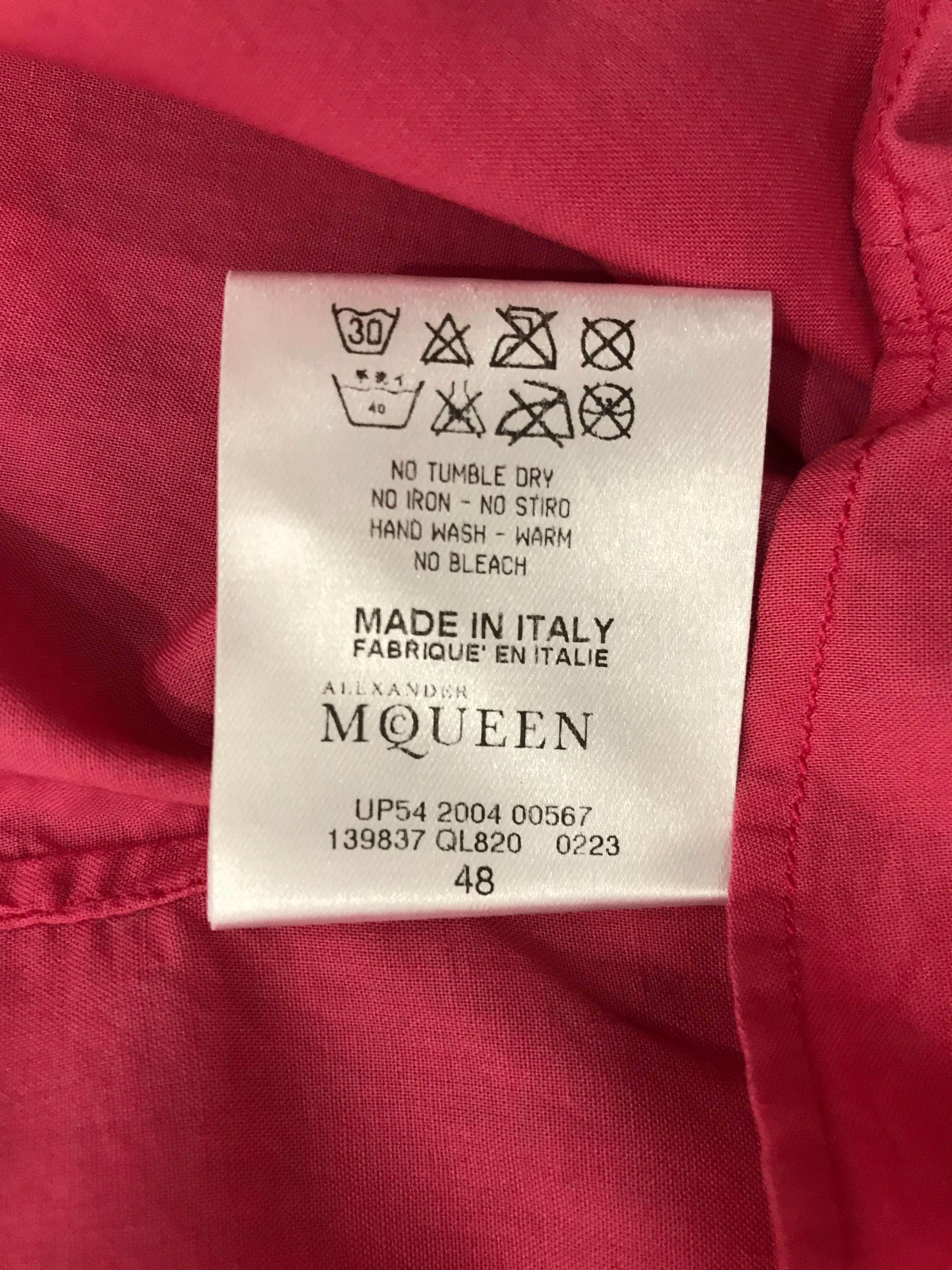 Alexander McQueen koszulowa bluzka XL jedwab