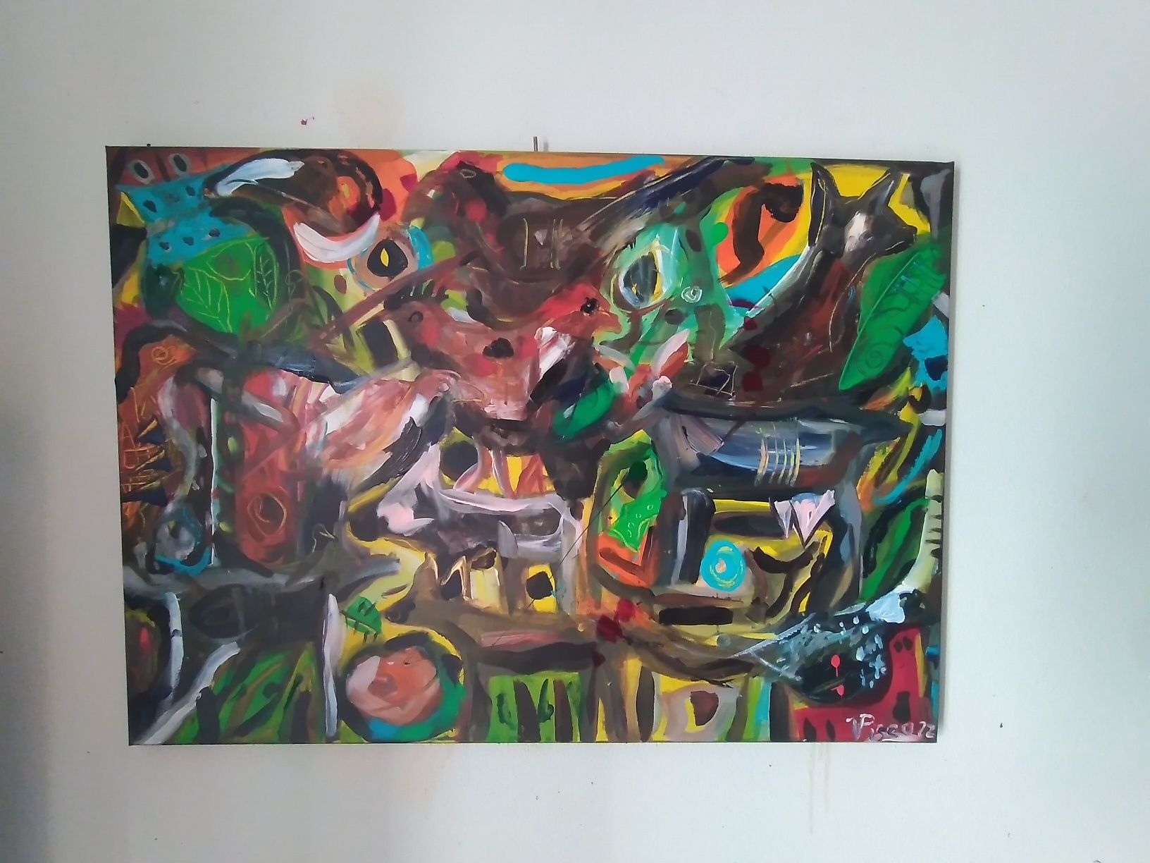 Quadro em acrílico sobre tela, 50x70, 2022, obra exclusiva, Vítor Pisc