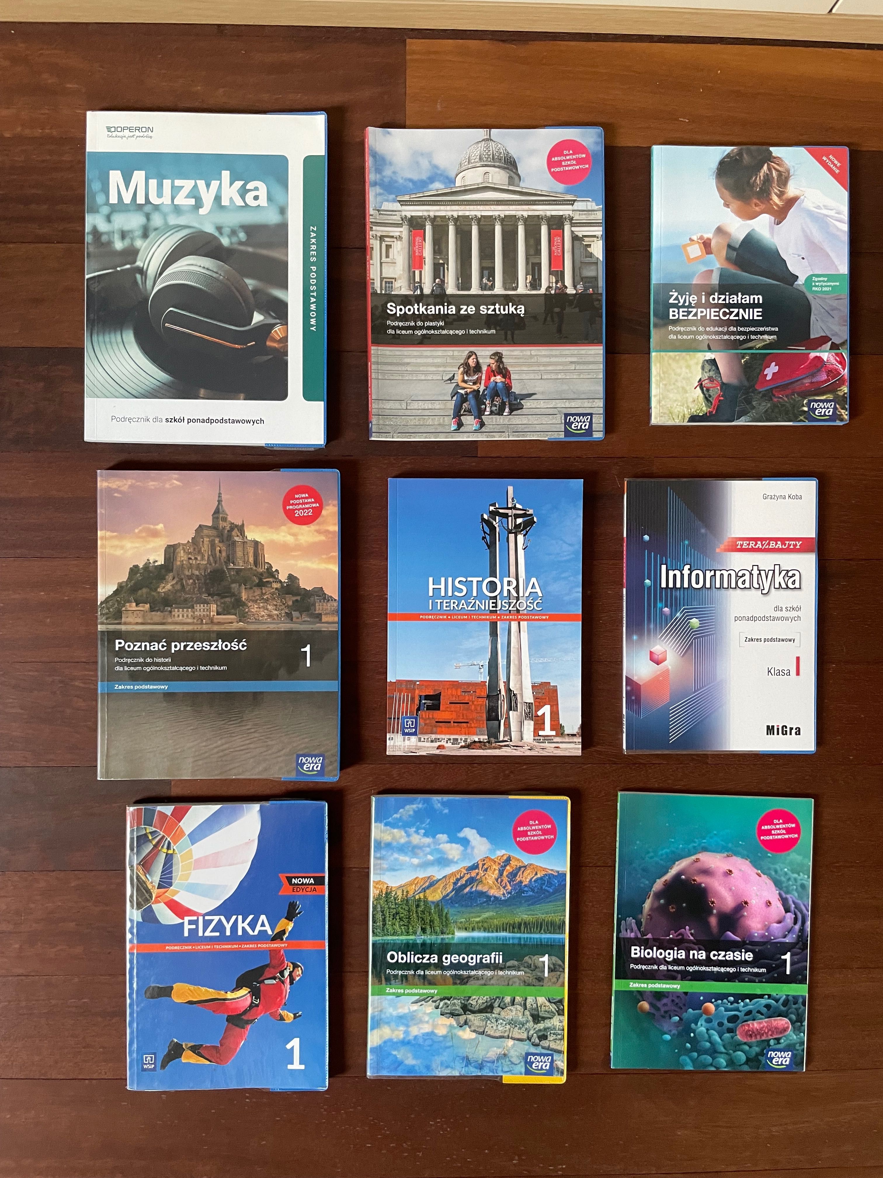 Zestaw podręczników do 1 klasy szkoły średniej