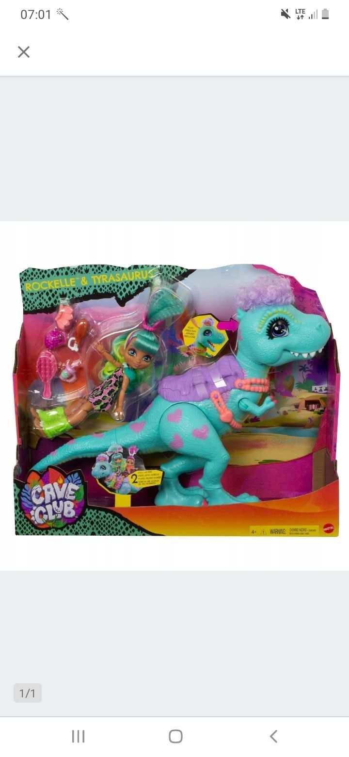 Dinozaur tyrasaurus GTL 69 Mattel CAVE CLUB