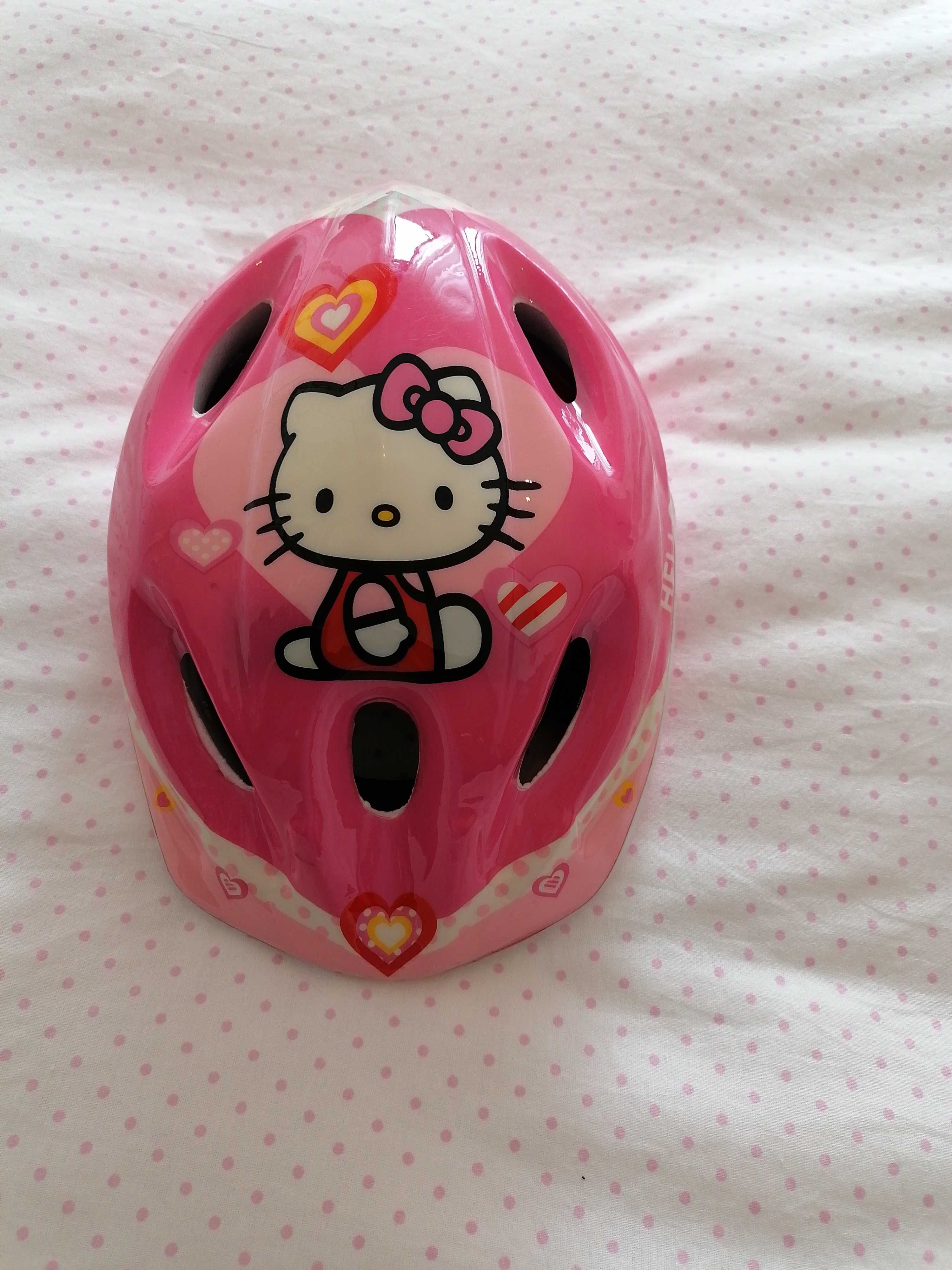 Capacete menina tamanho 56cm Hello Kitty