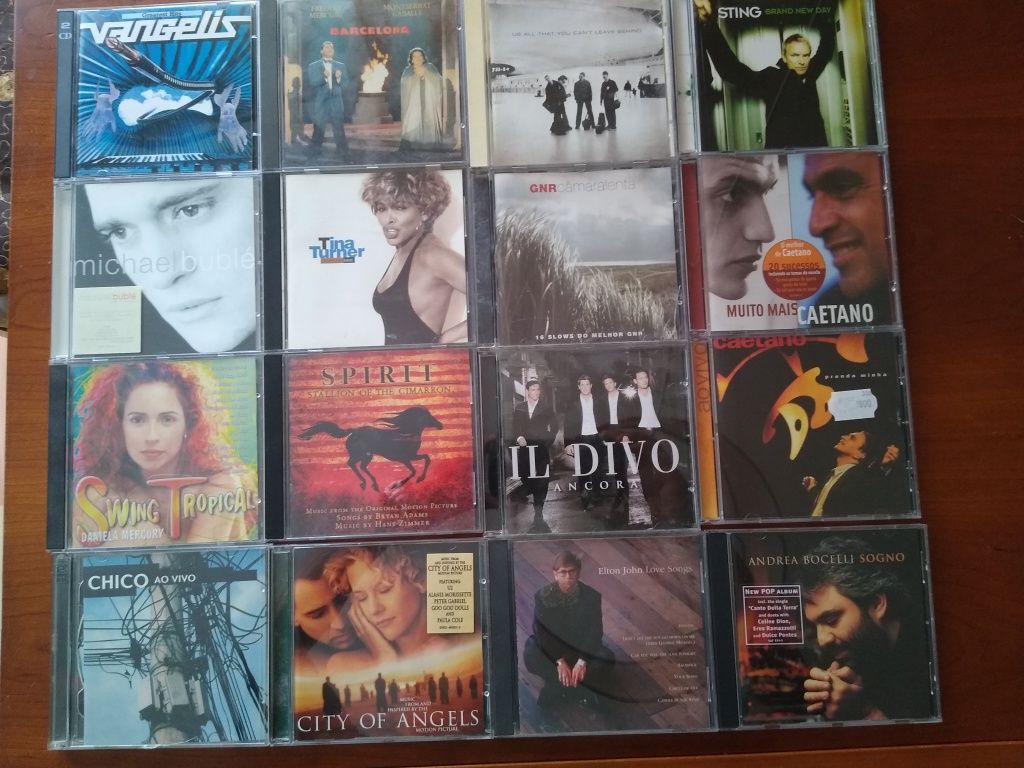 CDs música, Vangelis,U2,Mercury,GNR,Tina, Bryan,Daniela,Elton,Chico