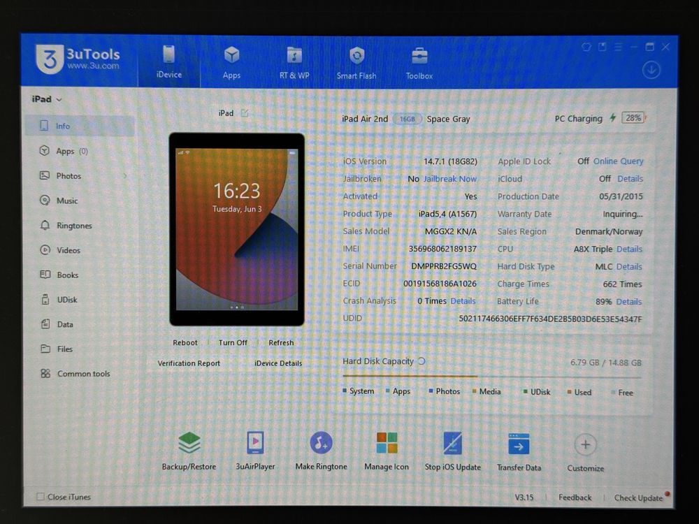 iPad Air 2 (A1567) 16GB - Cellular (LTE) - faktura VAT 23%