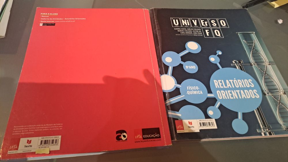 Manual aluno e caderno atividades fisico quimica 9 universo fq 9