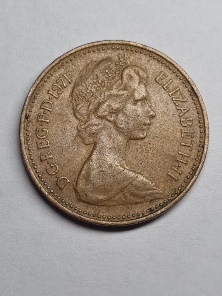 Moneta 1 NEW PENNY ELIZABETH II 1971r. Brąz. Okazja kolekcjonerska.
