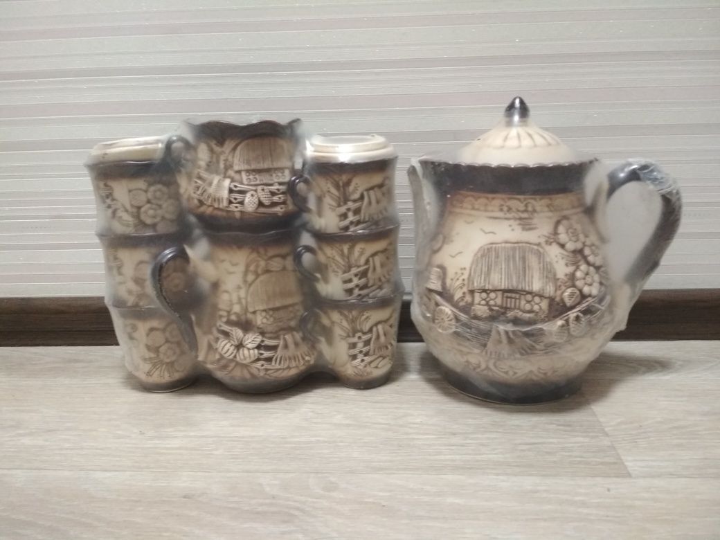 Набор для чая, кувшин, глечик, Славянская керамика