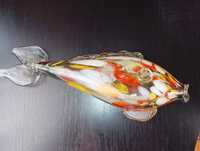 Винтажная Стеклянная ( дутое стекло) Статуэтка Рыбка СССР