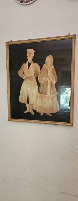 Dwa obrazy nauralny styl z suszonych roślin