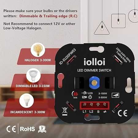 Led Dimmer Switch 150W iolloi